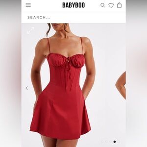 Babyboofashion mini cherry red dress size L brand new